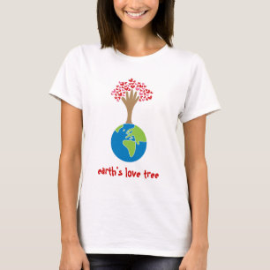 Die Liebe wird von Hand und Rot- und Rosa-Herz-Bau T-Shirt