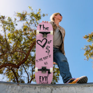 Die Liebe zum Bösen Pink Doodle Skateboard