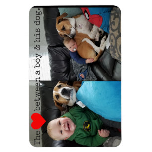 die Liebe zwischen einem Jungen u. seinem Hund Magnet
