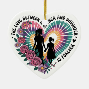Die Liebe zwischen einer Mutter und einer Tochter Keramik Ornament