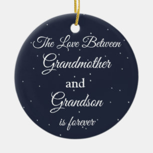 Die Liebe zwischen Großmutter und Enkel ist für  Keramik Ornament