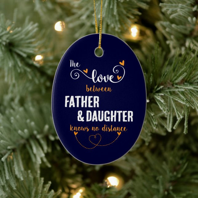 Die Liebe zwischen Vater und Tochter Keramik Ornament (Baum)
