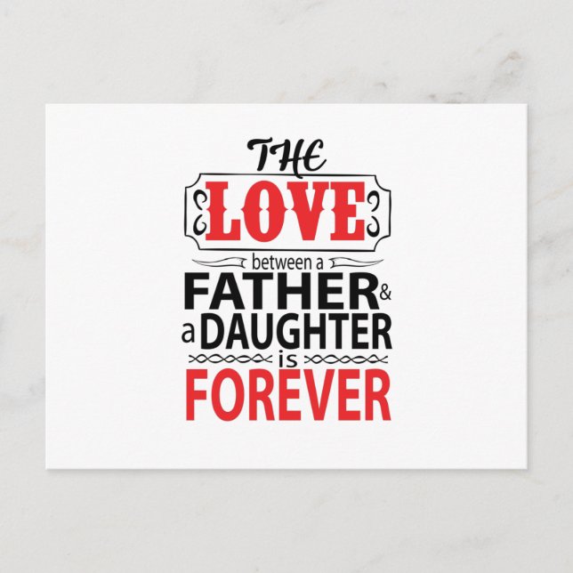 Die Liebe zwischen Vater und Tochter Postkarte (Vorderseite)