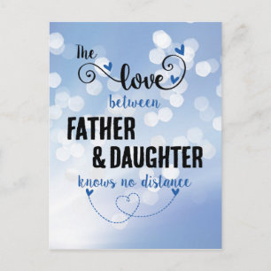 Die Liebe zwischen Vater und Tochter Postkarte