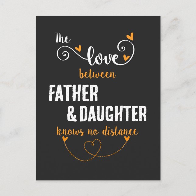 Die Liebe zwischen Vater und Tochter Postkarte (Vorderseite)