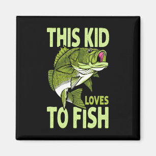 Die Lieben, die das Kind beim Fischfang hat Magnet