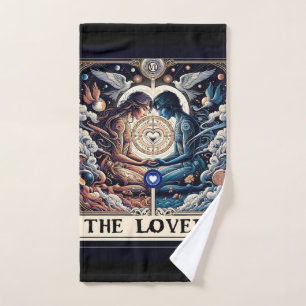 DIE LIEBENDE Tarot Himmelsmann und Seelengefährtin Badhandtuch Set