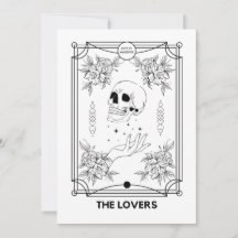 Die Liebenden Tarot Hochzeitseinladung