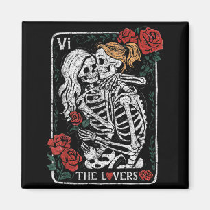Die Liebenden Tarotkarte Gothic Okkult Küssend Magnet
