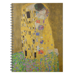 Die Liebenden, umarmt beim Küssen von Gustav Klimt Notizblock