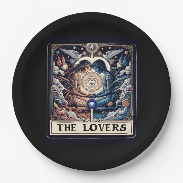 DIE LIEBER Tarot Celestial Man & Woman Seeleute Pappteller (Vorderseite)