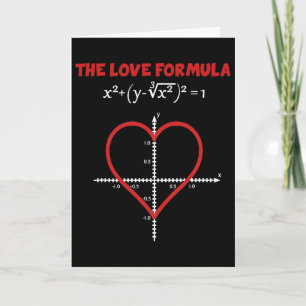 Die Liebesformel Mathe T-Shirt für den Valentinsta Karte