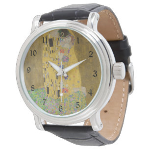 Die Liebhaber, sich küssend, Umarmung von Gustav K Armbanduhr