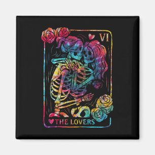 Die Liebhaber-Tarotkarte Gothic Okkult Küssendes S Magnet