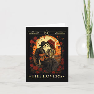Die Liebhaber Tarotkarte Skelett Valentinstag Goth Karte
