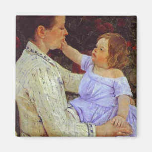 Die Liebkosung des Kindes. um 1890, Mary Cassatt Magnet