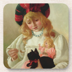 Die Lieblinge, 1895 (Öl auf Leinwand) Getränkeuntersetzer