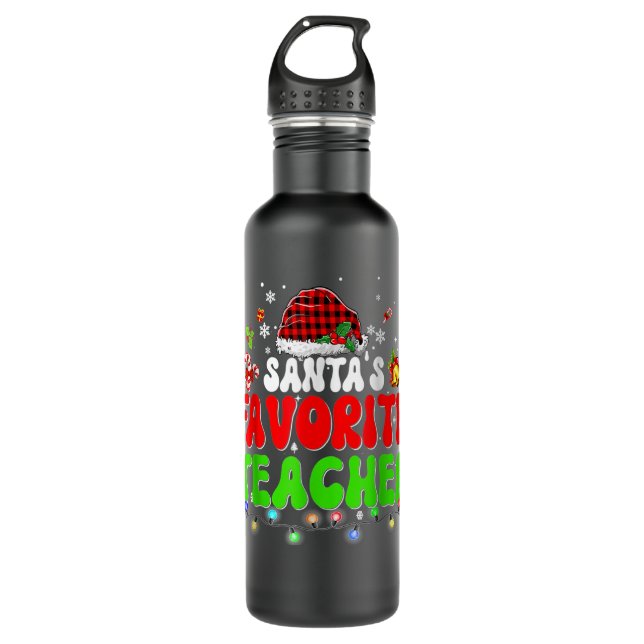 Die Lieblings-Tanzlehrergruppe des Weihnachtsmanns Edelstahlflasche (Vorderseite)