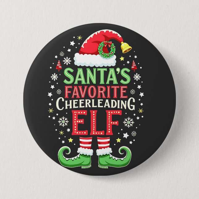 Die Lieblingselfenfamilie des Weihnachtsmanns pass Button (Vorderseite)