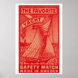 Die Lieblingsjacht - Matchbox-Druck - Schweden Wan Poster