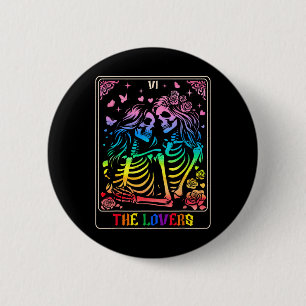 Die Lieblingskarte Goth Kissing Lesbian Skeleto Button