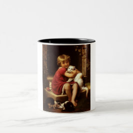 Die Lieblingskatze des jungen Mädchens (Perrault) Zweifarbige Tasse