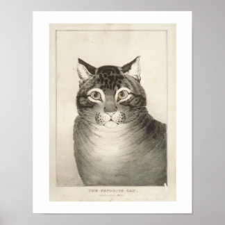 Die Lieblingskatze Vintage-Druck Poster