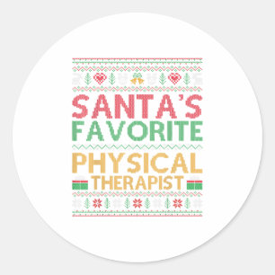 Die Lieblingstherapie des Weihnachtsmanns Runder Aufkleber