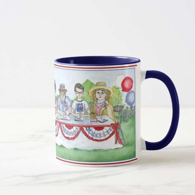 Die Liga der Frauen-Wähler am amerikanischen Tasse (Rechts)
