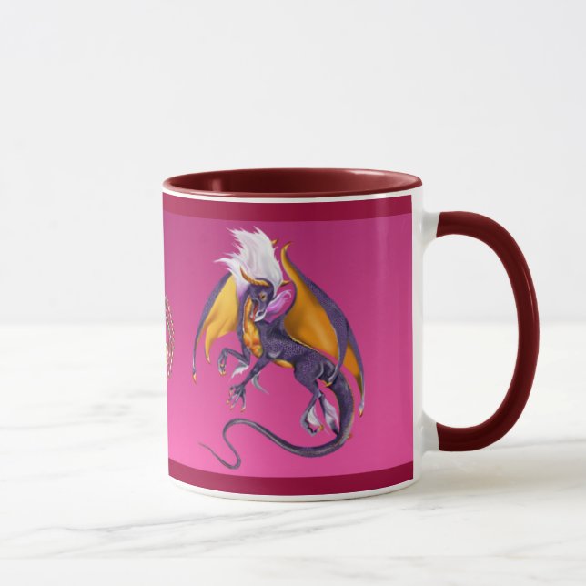 Die lila Drache-Tasse Tasse (Rechts)