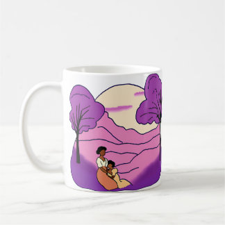Die Lila Farbe Kaffeetasse