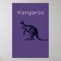 Die Lila Kangaroo Moderne Kunst