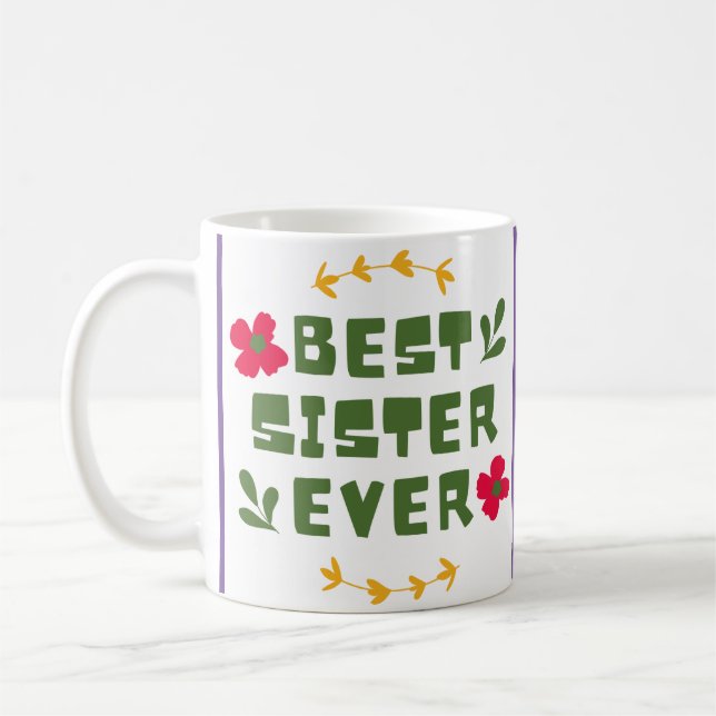Die lila Sister-Definition der Welt Kaffeetasse (Links)