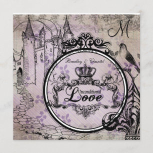 Die lila unbedingte Wedding mit BlumenLiebe laden Einladung