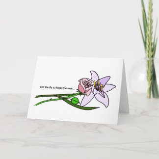 die Lilie und die Rose Karte