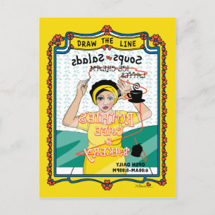 Die Line_B_ Postkarte gezeichnet