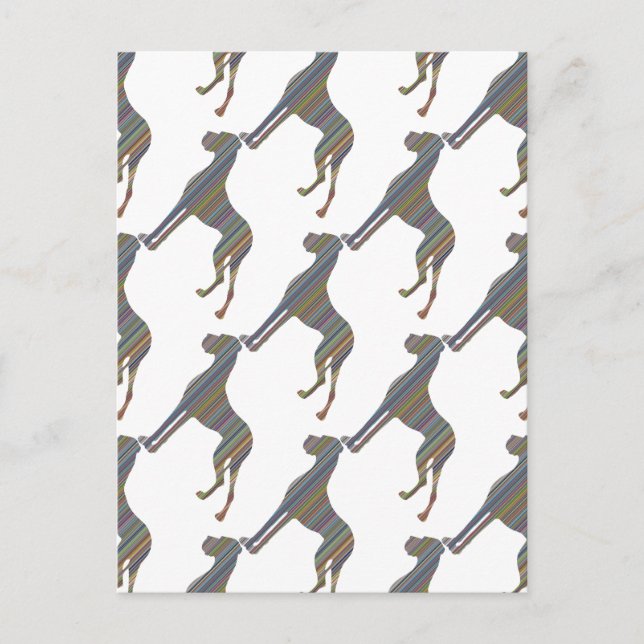 Die Liniendogge Postkarte (Vorderseite)