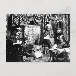 Die Liste für den Weihnachtsmann - Vintages Stereo Feiertagspostkarte