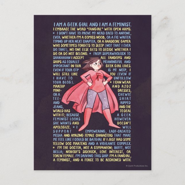 Die Litanei der Griechen für den Feminismus Postkarte (Vorderseite)