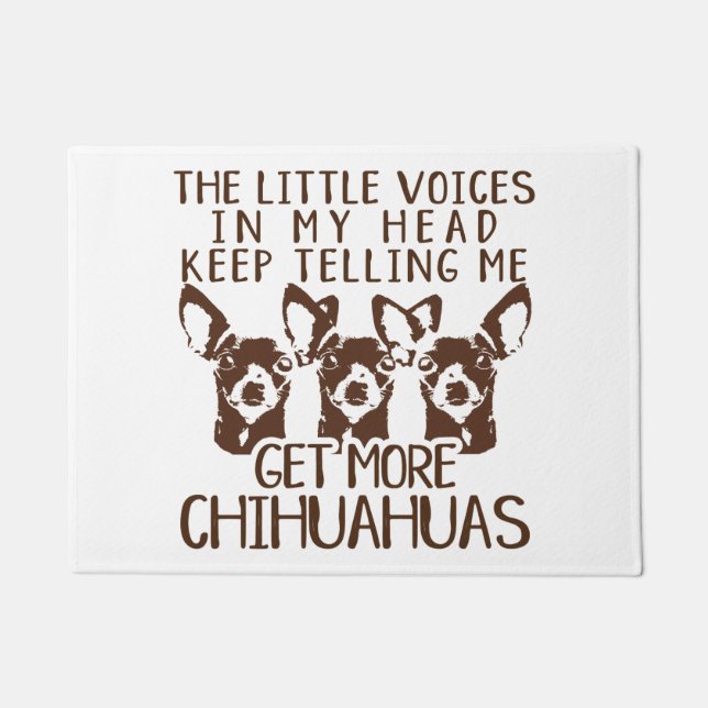 Die Littles Stimmen erhalten mehr Chihuahua Fußmatte (Vorderseite)
