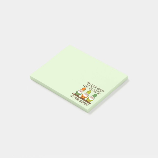 Die Littles Stimmen erhalten mehr Grün der Post-it Klebezettel (angewinkelt)