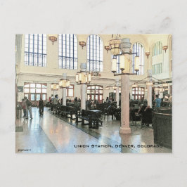 Die Lobby des Gewerkschaft Station, Denver, CO, Li Postkarte