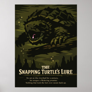 Die Lockzitat-Kunst der Schnappschildkröte Poster