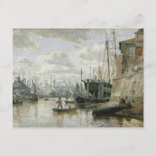 Die Log-Kabine im Hamburger Hafen, 1848 Postkarte