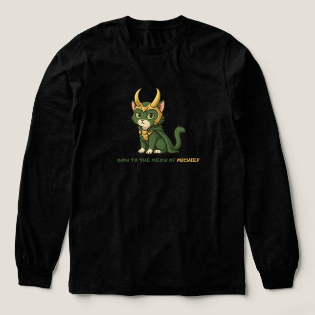 Die Loki-Katze Tri-Blend Shirt (Design Vorderseite)