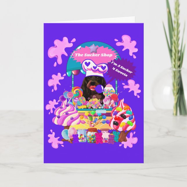 Die Lollipop & Candy Shop Note Card (Vorderseite)