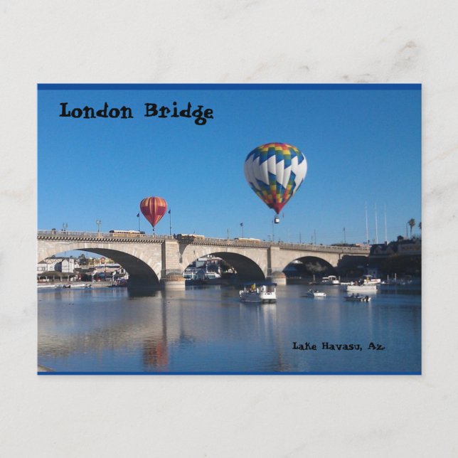 Die London Bridge, Lake Havasu, Az. Postkarte (Vorderseite)