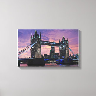 Die London Tower Bridge bei der nächtlichen Malere Leinwanddruck