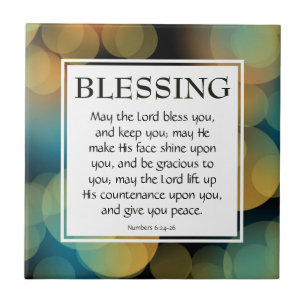 DIE LORD BLESS YOU number 6 Christlich Fliese