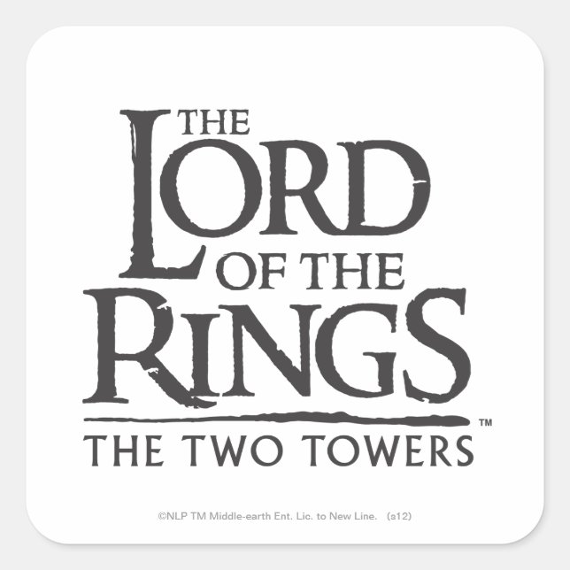 DIE LORD DER RINGS-Logo Quadratischer Aufkleber (Vorderseite)